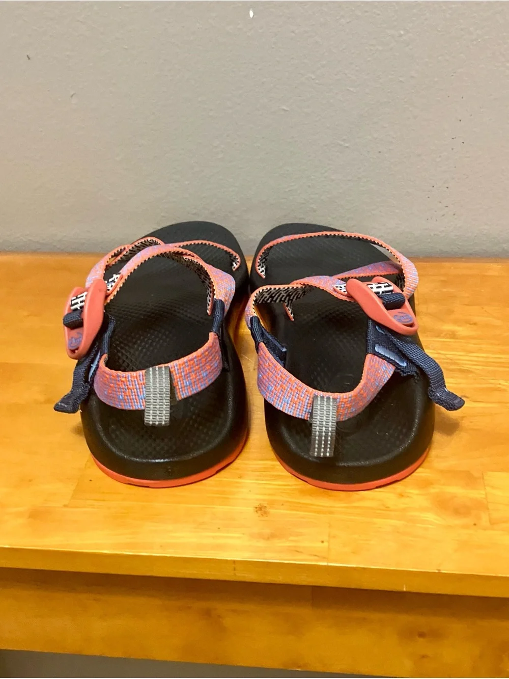 Chaco Z1 Ecotread Sandals, Salmon Pink/Blue/Black - Size 6 Women’s/Girls (VGUC)